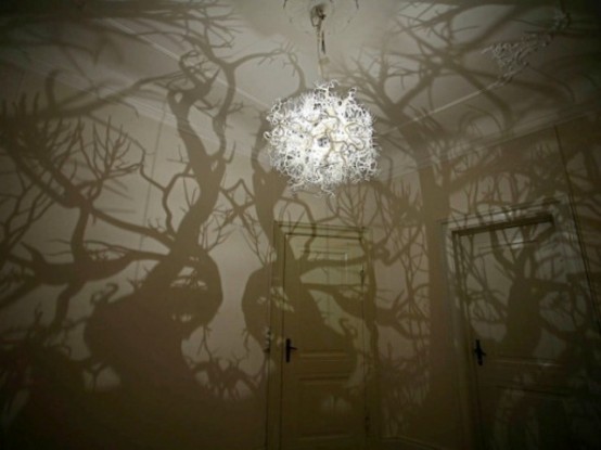 Surrealistic Chandelier With A Mirroring Effect