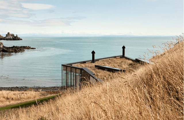 Sustainable Oceanfront Cabin On Volcanic Mountainside