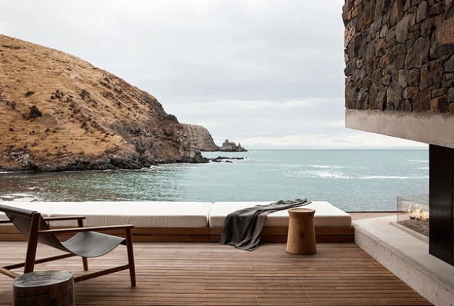 Sustainable Oceanfront Cabin On Volcanic Mountainside