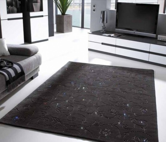 Glamour Wool Carpets Encrusted With Swarowski Crystals