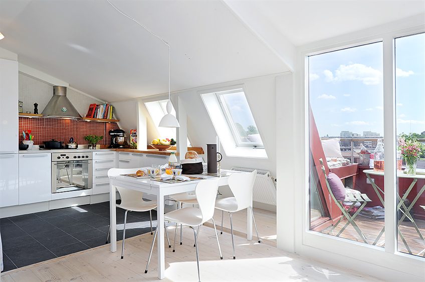 Sweden Apartment Desgin With Cool Balcony
