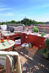 Sweden Apartment Desgin With Cool Balcony
