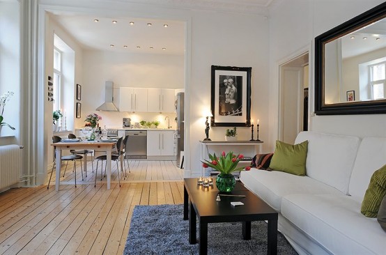 Swedish Apartment Design With Open Floor Plan