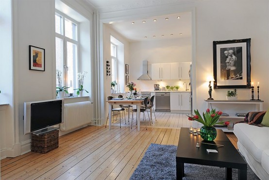 Swedish Apartment Design With Open Floor Plan