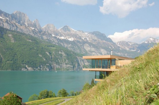 Contemporary Wooden House On Shores of Lake