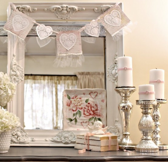 Sweet Shabby Chic Valentines Day Decor Ideas
