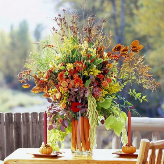 Thanksgiving Decoration In Autumn Colors