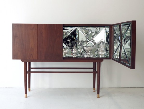 The Space Between The Void Cabinet With A Kaleidoscopic Design
