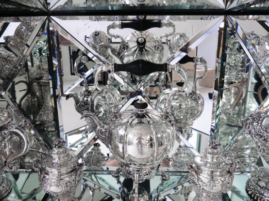 The Space Between The Void Cabinet With A Kaleidoscopic Design