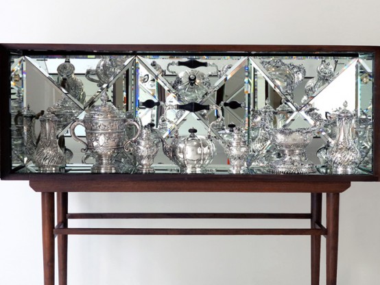 The Space Between The Void Cabinet With A Kaleidoscopic Design