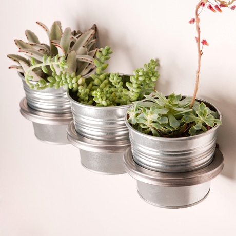 Three Ring Mountable Steel Planter