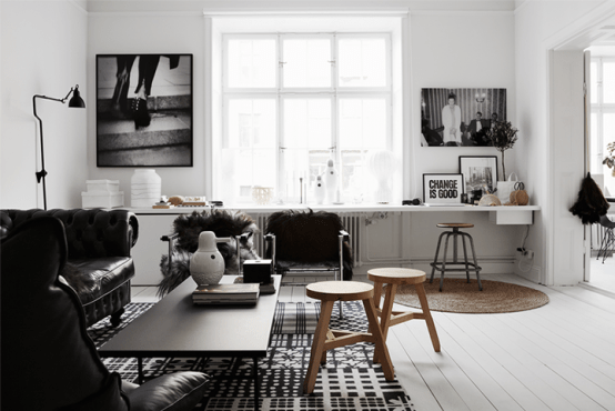 Timeless Black And White Apartment With Its Own Personality