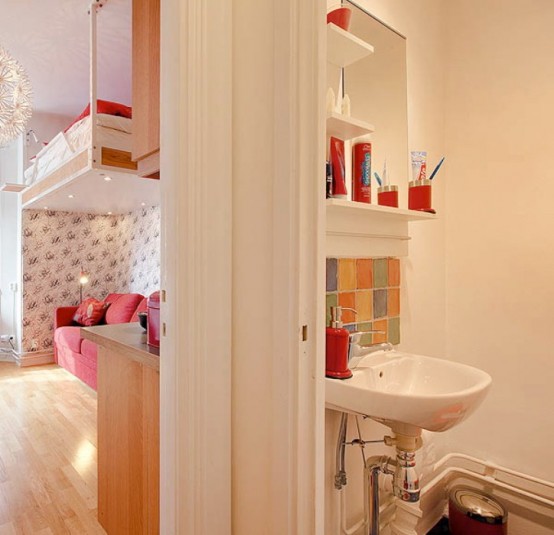 Tiny 21 Square Meter Apartment In Red