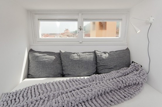 Tiny Minimalist Black And White Loft In Prague