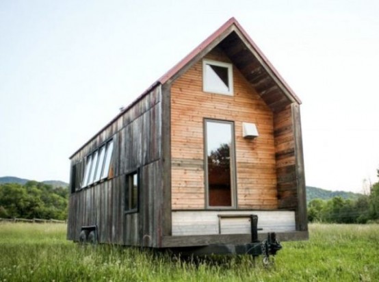 Tiny Mobile Shelter With Rustic Charm
