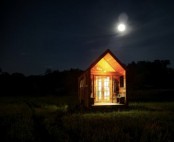 Tiny Mobile Shelter With Rustic Charm