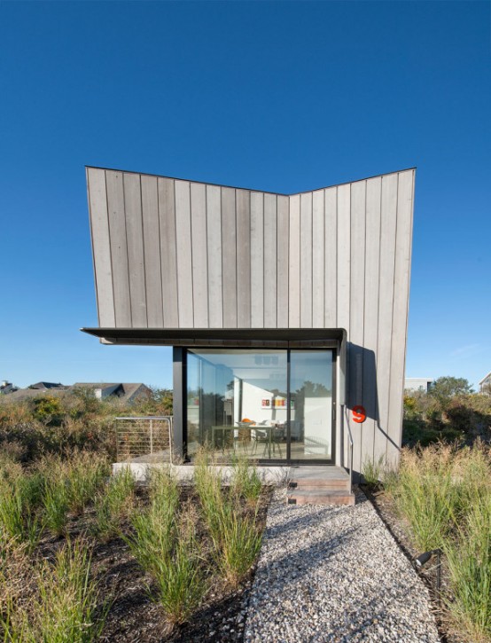 Tiny Two Story Beach House With Geometric Design