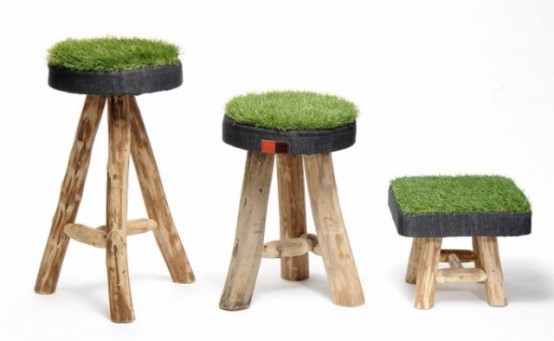 Touch Of Spring Grass Stool Collection