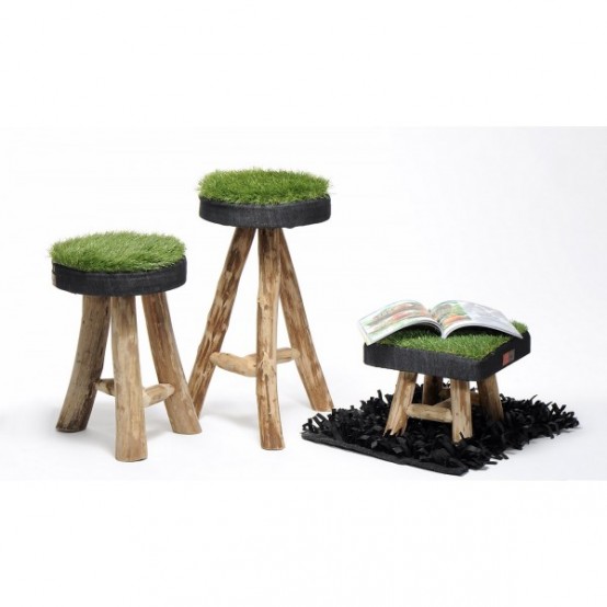 Touch Of Spring Grass Stool Collection