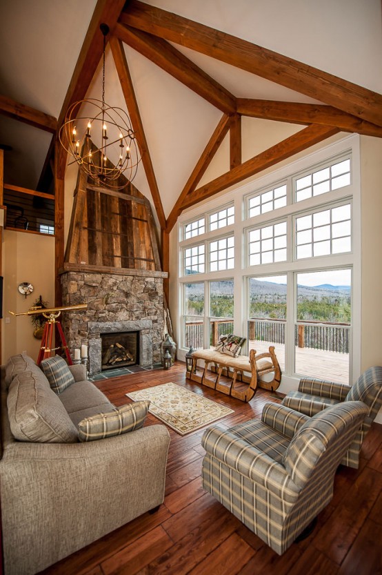 traditional cozy house built to look like an old barn