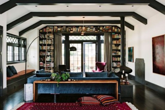 Traditional Home With Vintage Touches From A Library