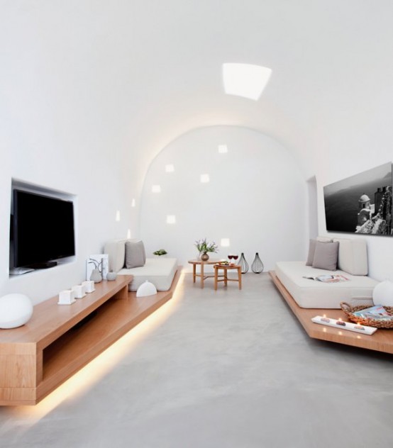 Traditional Villa In Greece With Ultra-Minimalist Interiors - DigsDigs