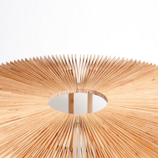 Transformable Fan Table Of Birch Wood