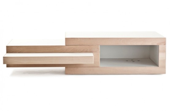 Transformable Minimalist Coffee Table That Grows If You Need