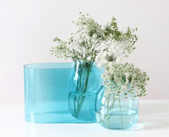 Transparent Blue Vase