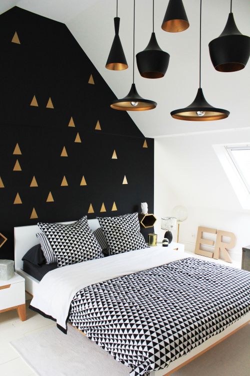 21 trendy and eye-catching geometric bedroom décor ideas - digsdigs