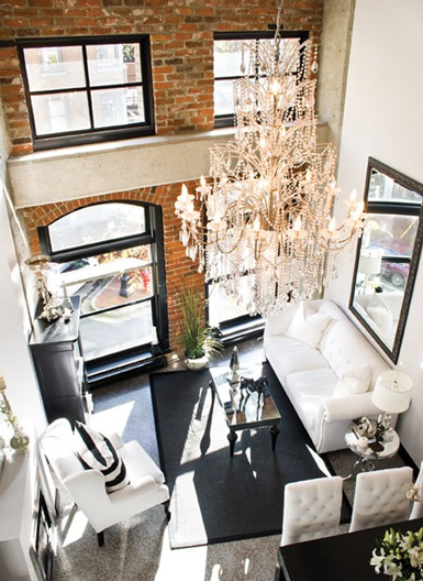 Two-Level Living Room