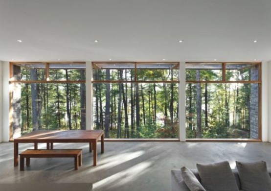 Ultra Minimalist Forest House With Spectacular Views