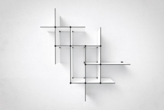 Ultra Minimalist Up The Wall Shelving Unit