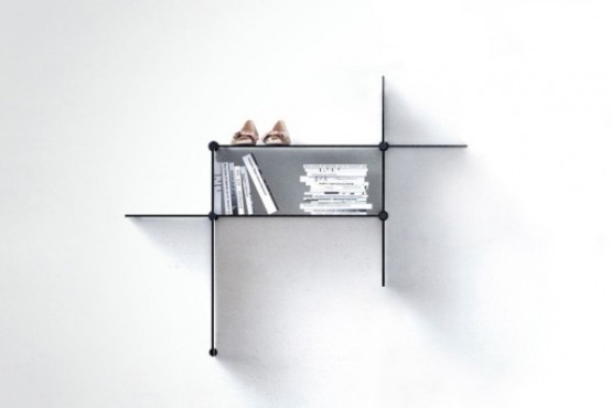 Ultra Minimalist Up The Wall Shelving Unit