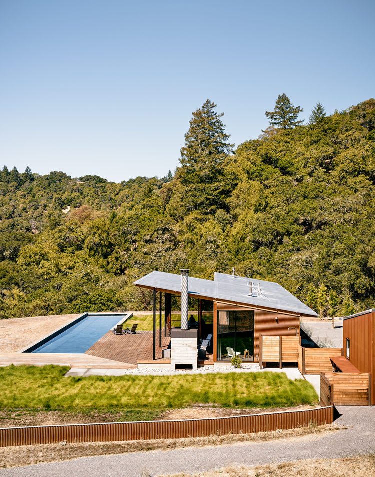 Uncluttered Poolside Home Opened To Outdoors