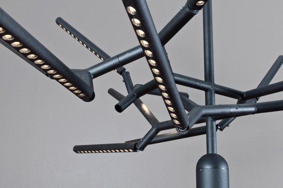 Unique Branch Chandelier Inspired By The Crown Of A Pine Tree