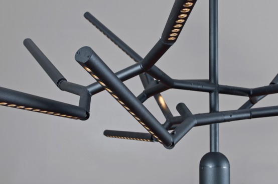 Unique Branch Chandelier Inspired By The Crown Of A Pine Tree