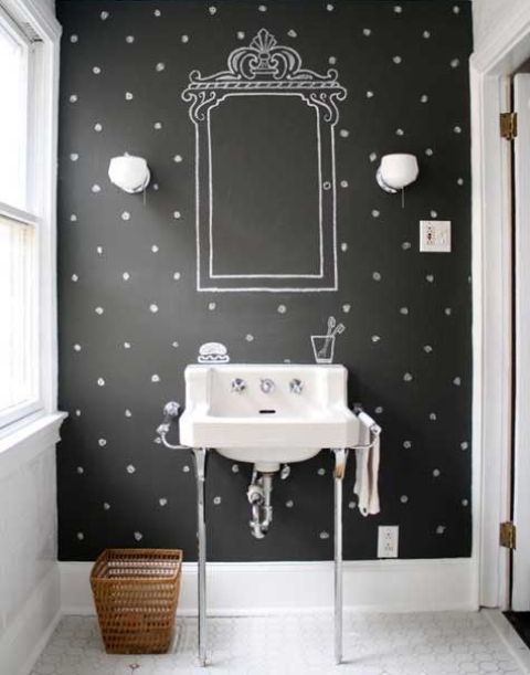 38 Unconventional Chalkboard Bathroom Decor Ideas - DigsDigs