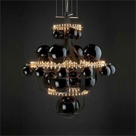 Unique Chandelier Reminding Of The Solar System Digsdigs Unique Chandelier In The Shape Of Solar System