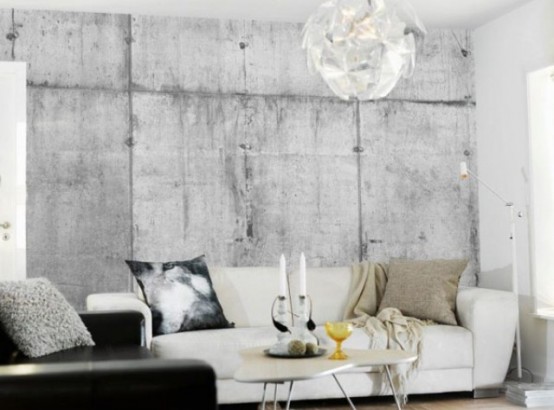 Unique Concrete Imitating Wallpaper Collection