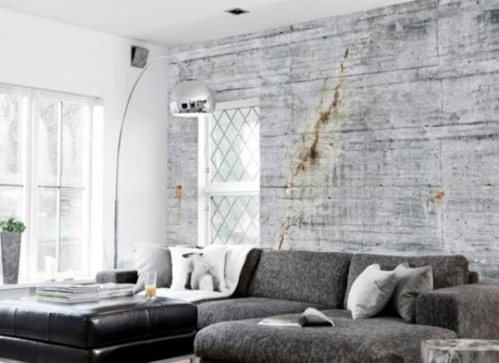 Unique Concrete Imitating Wallpaper Collection