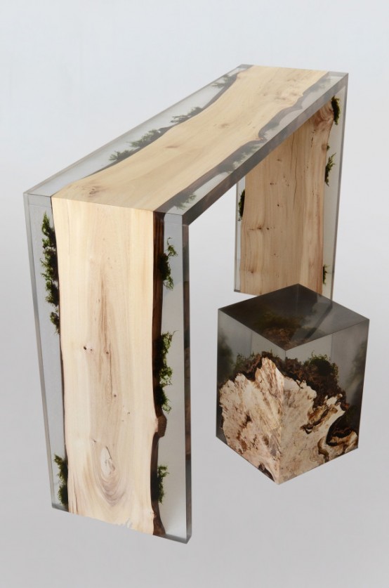 Unique Furniture Made Of Real Wood And Stones - DigsDigs