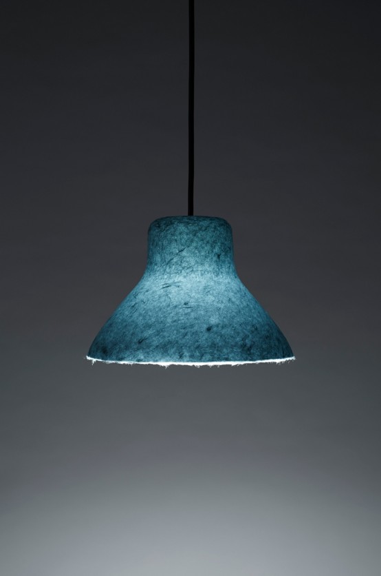 Unique Industrial Bi-Color Washi Lamps By Nendo