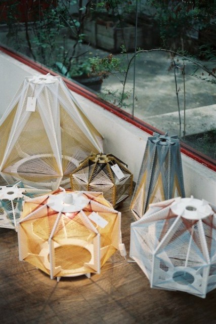 Unique Sputnik Lamps Of Wood And Cotton
