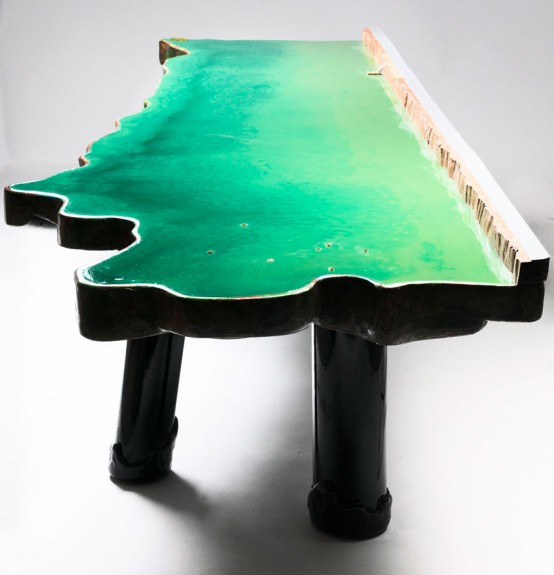 Unique Tables Imitating Different Water Bodies