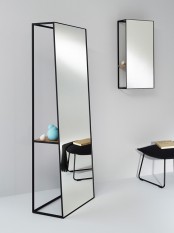 Unique Voluminous Chassis Mirrors With Shelves