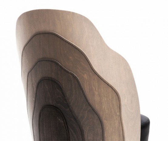 Unique Wood Layer Armchair Made With Wood Tailoring Technique