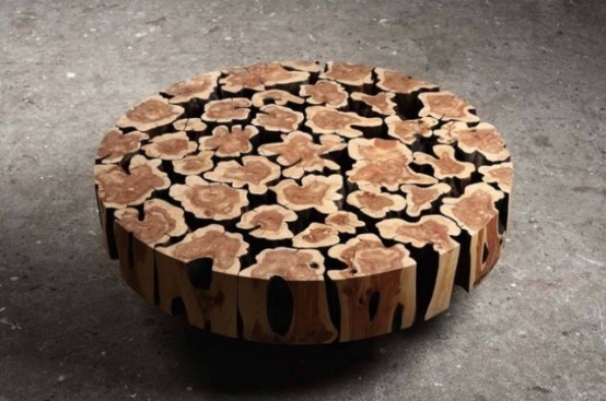Unique Wooden Sphere Furniture And Art In One
