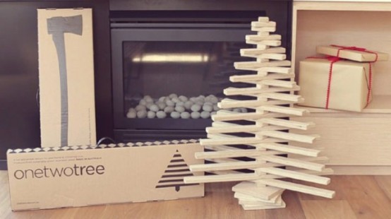 Unusual Eco-Friendly Christmas Tabletop Tree