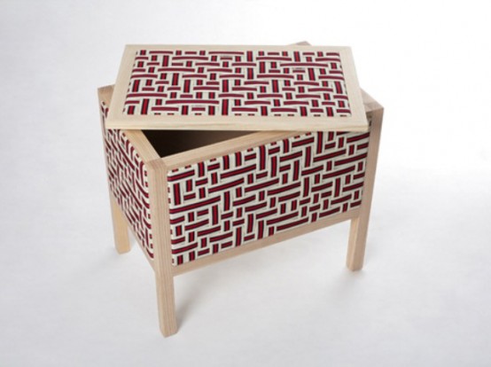 Unusual Furnitre Covered With Elastic Bands